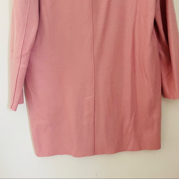 BANANA REPUBLIC Light Pink Long Peacoat Italian Fabric Size Medium - Picture 6 of 15
